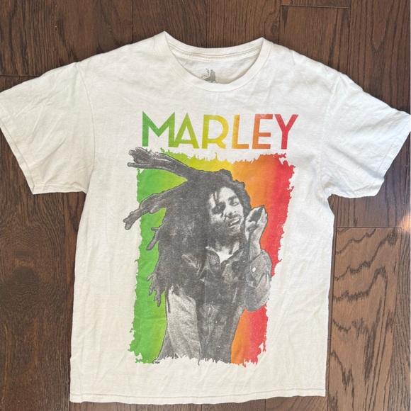 Bob Marley graphic tee Sz M unisex casual reggae band t shirt hippie indie - Picture 1 of 7